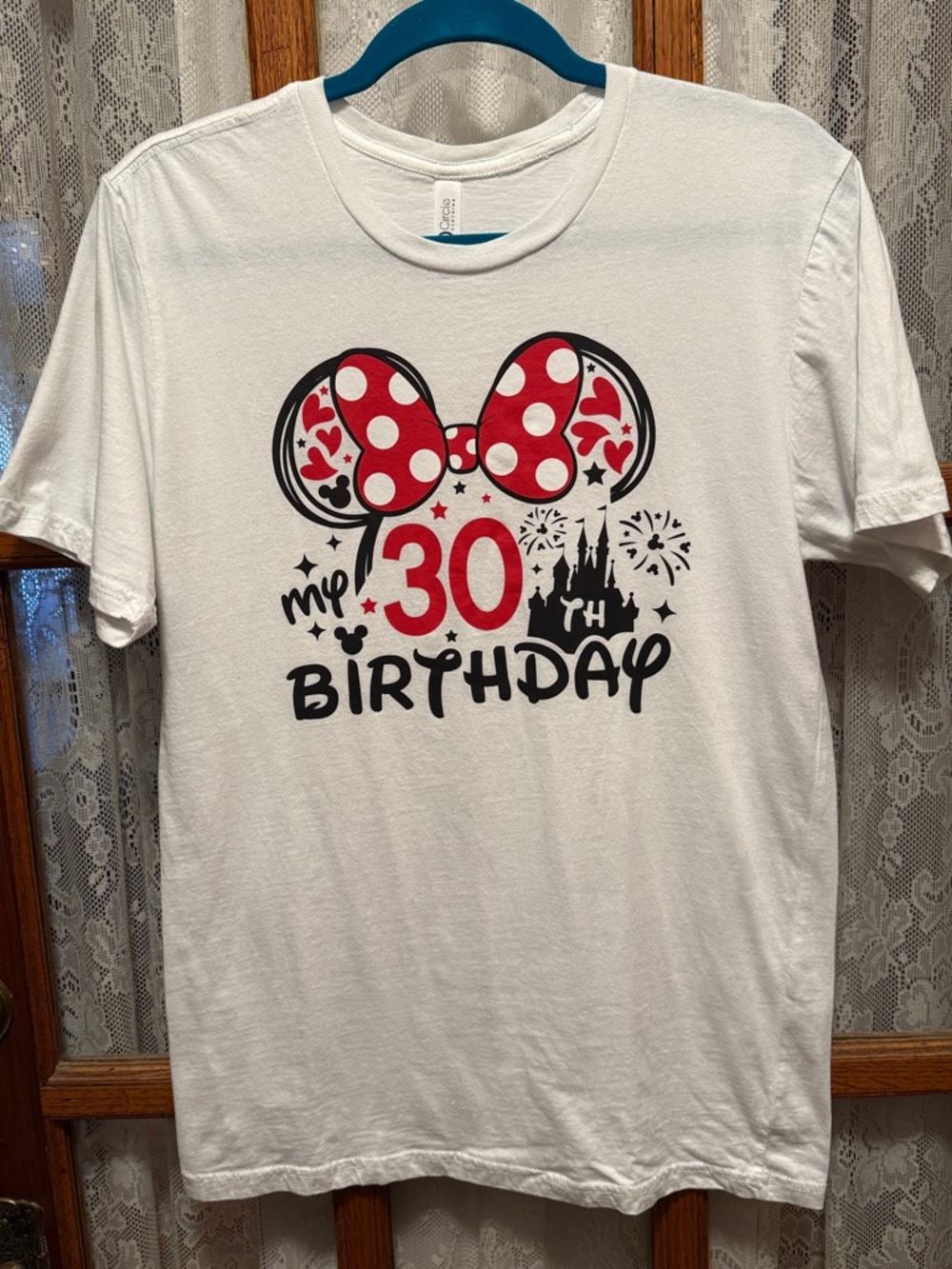 White "My 30th Birthday" Minnie Bow Graphic Tee